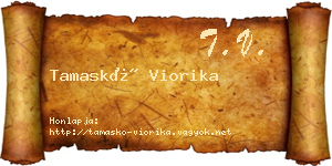 Tamaskó Viorika névjegykártya